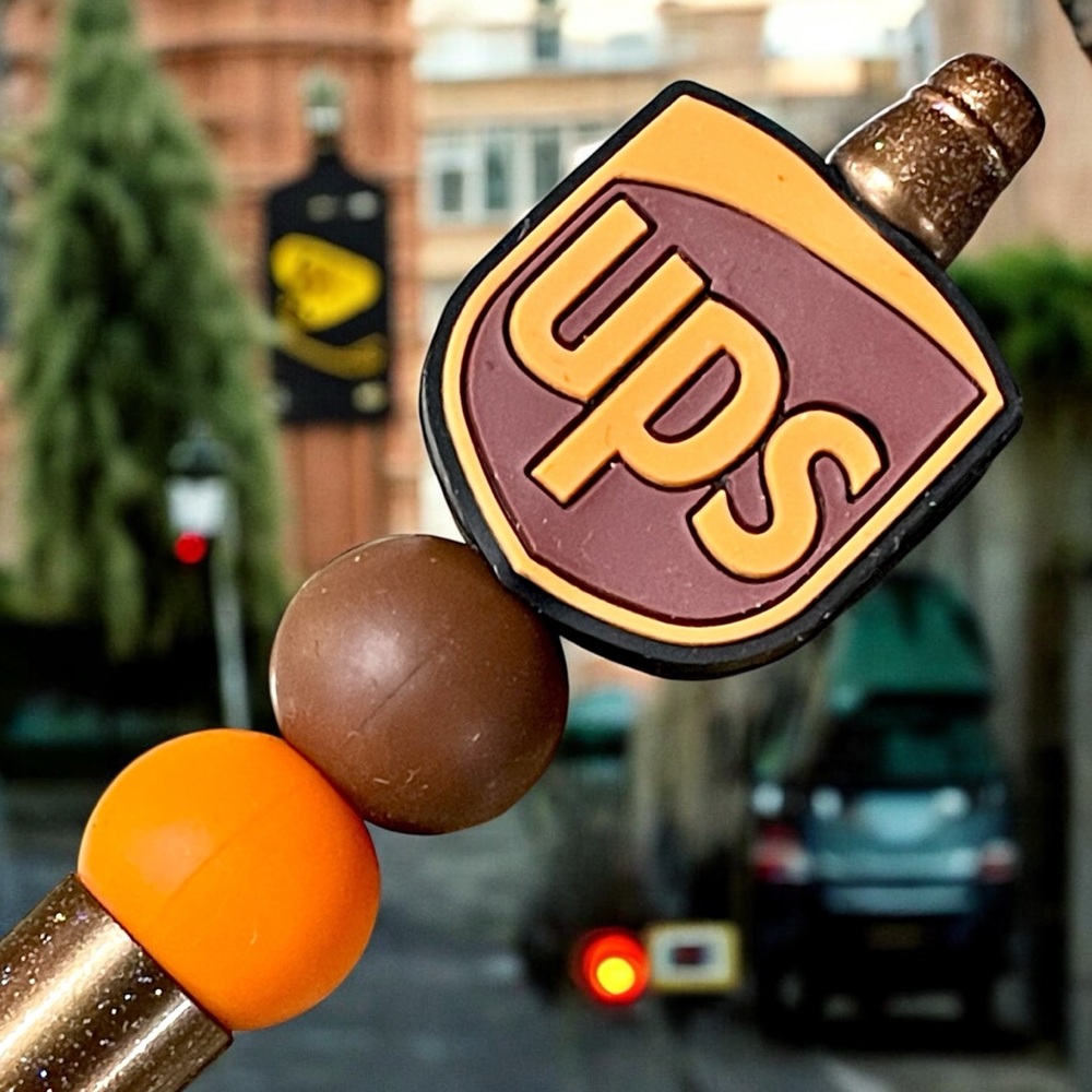 New UPS mail beaded ballpoint ink pen